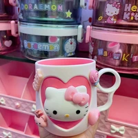 creative hello kitty cartoon cute baby washing cup children tooth glass gargle cup parent child cup drop resistant