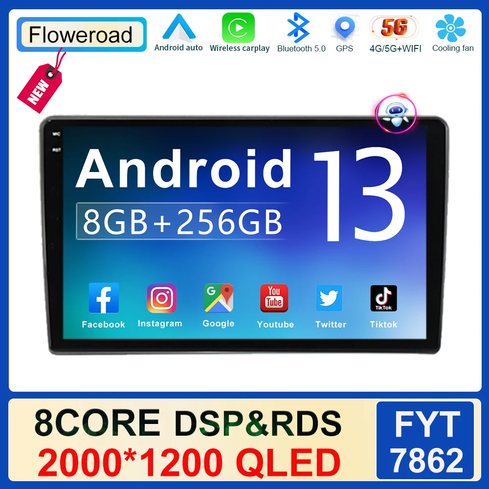 

2K For Opel Zafira B 2005 - 2014 Multimedia Video Player Navigation Stereo Carplay GPS Android No 2din 2 din dvd 8G+128G WIFI