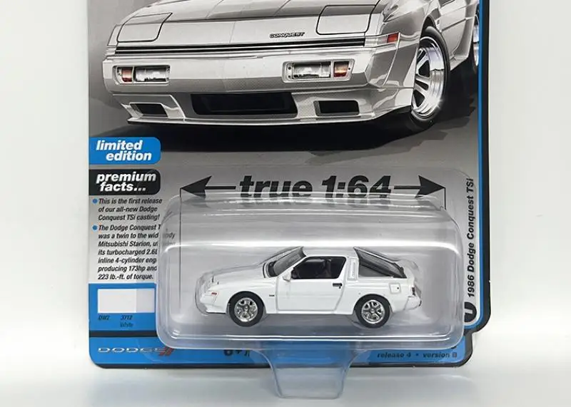 Auto World 1/64 AW 1986 Dodge Conquest Tsi Modern Muscle White литая под давлением модель автомобиля из