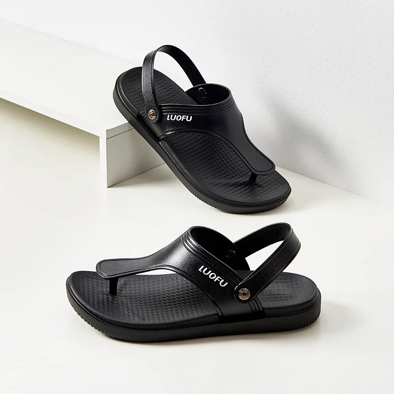 Новые мужские летние сандалии LUOFU на мягкой подошве повседневные Нескользящие