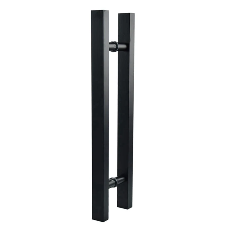 

8X Matte Black Stainless Steel Glass / Wooden Door Handle