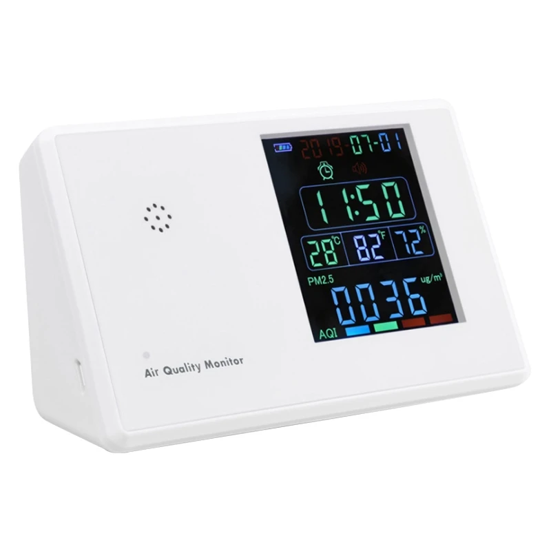 

Air Quality Monitor Portable Multifunctional CO2 PM2.5 PM10 Temperature And Humidity HCHO Detector