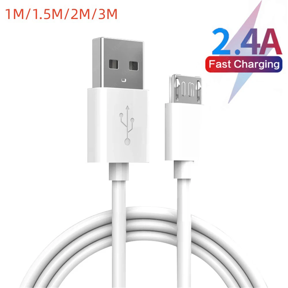 

2.4A Micro USB Cable Fast Charging USB Micro Data Cable Charger Cord For Samsung Xiaom Huawei Mobile Phone Accessories USB Cable