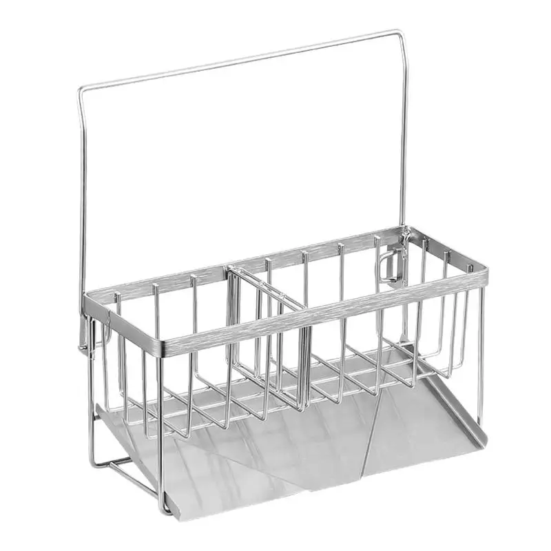 

Countertop Sponge Holder Stainless Steel Rustproof Sink Rack For Countertop Brush Basket Shelf Kitchen Organization Rack For