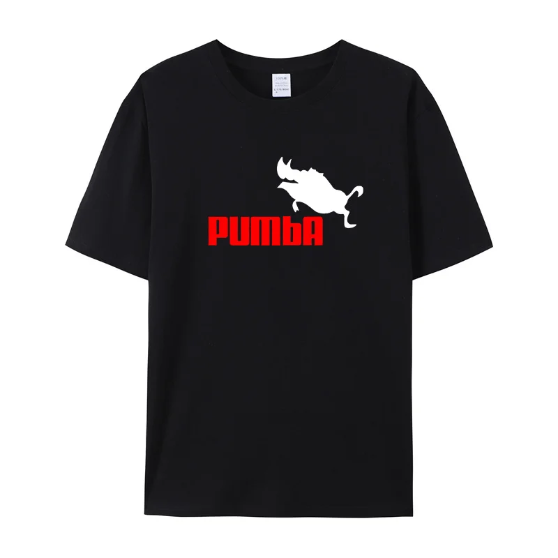 

2016 Funny Tee Cute T Shirts Homme Pumba Men Casual Short Sleeves Cotton Tops Cool Tshirt Summer Jersey Costume T Shirt