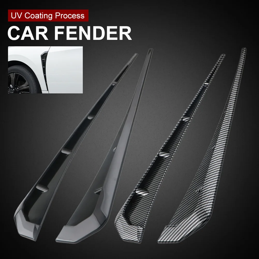 

2PCS Car Fender Side Vents Universal Exterior Decoration Air Flow Intake Hole Grille Carbon Fiber 3D Stickers Car Styling Kit