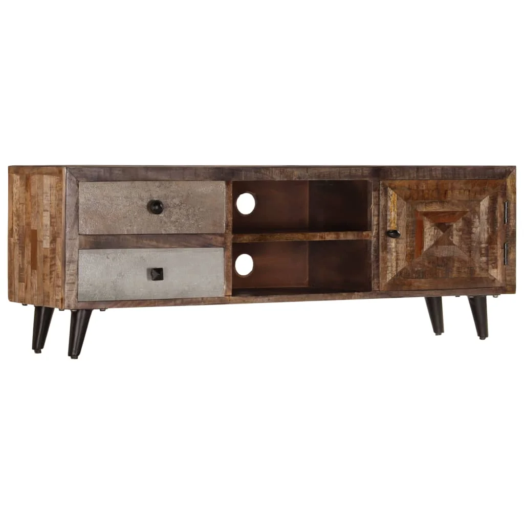 

TV Media Console Cabinet, Television Entertainment Stands,tv Table 46.5"x11.8"x15.7", Solid Mango Wood