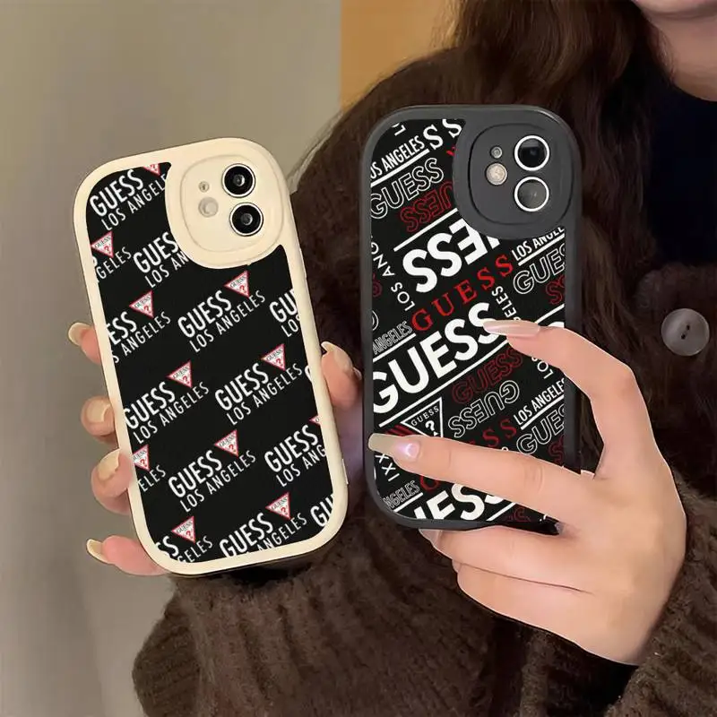 

American fashion luxury brand GUESS Phone Case Hard Leather Phone Case for iPhone 11 12 13 Pro Max 8 7 Plus X XR XS Coque