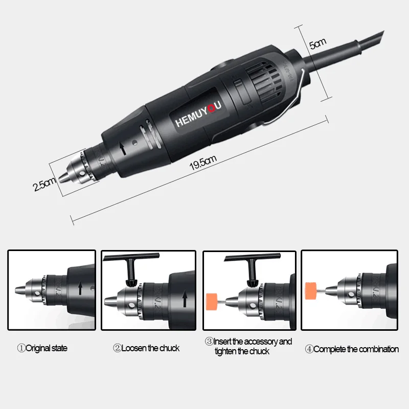 Электрическая дрель с переменной скоростью 180 Вт/260 Вт
