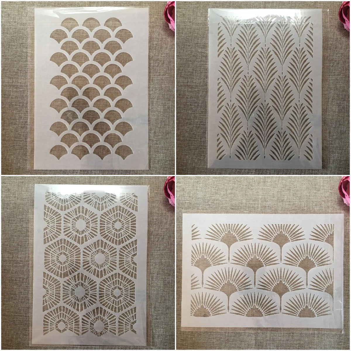 

Трафареты для рисования TIAMECH 4 шт., оранжевые