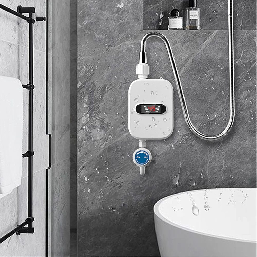 

Instant Water Heater Shower Bathroom Faucet Hot Water Heater Digital Display For Country House Cottage Hotel