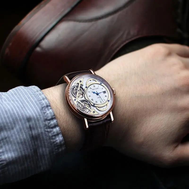 Authentic waterproof watch, high-end men's fully automatic mechanical watch, hollowed out, with high appearance value