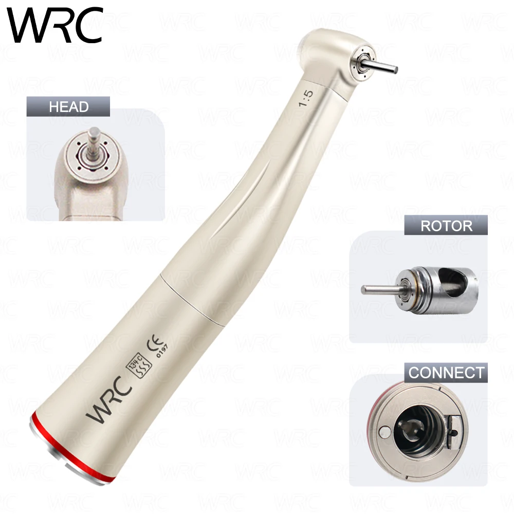 

Straight Contra Angle Ti-Max X25L/X95L Style Dental Increasing Fiber Optic Contra Angle Low Speed Handpiece 1:5 Red Ring Air Tu