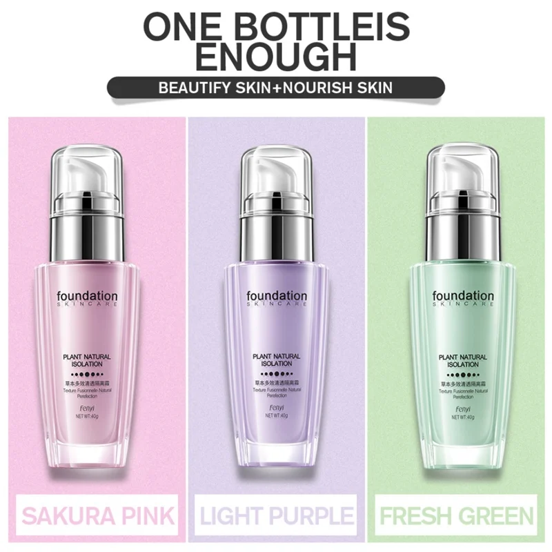 

Face Cream Base Foundation Moisturizing Isolation Cream Light And Breathable Cover Blemishes Natural Foundation Concealer New