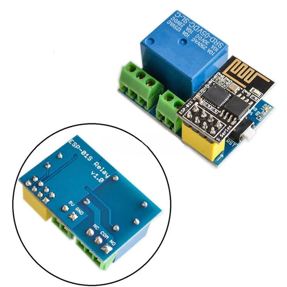 

Беспроводной Wi-Fi релейный модуль ESP8266 ESP-01S 5 В, Умный домашний пульт дистанционного управления, разблокировка, модуль реле Wi-Fi, электронный ко...