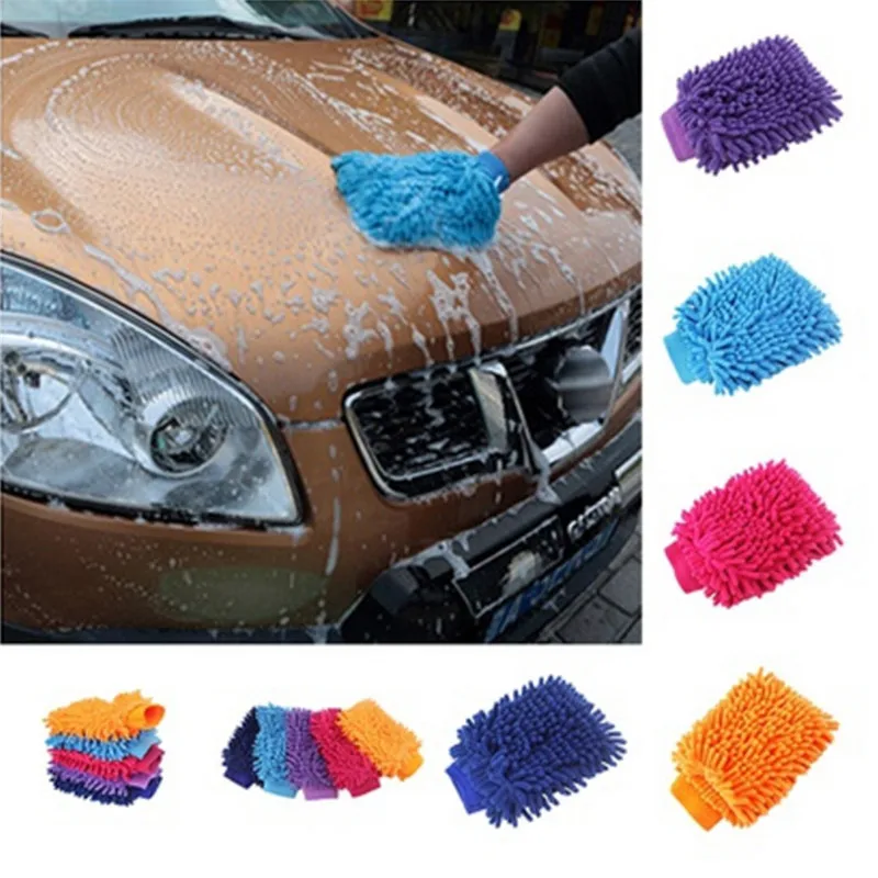 

1pc Ultrafine Fiber Chenille Anthozoan Car Wash Gloves Car Washer Supplies