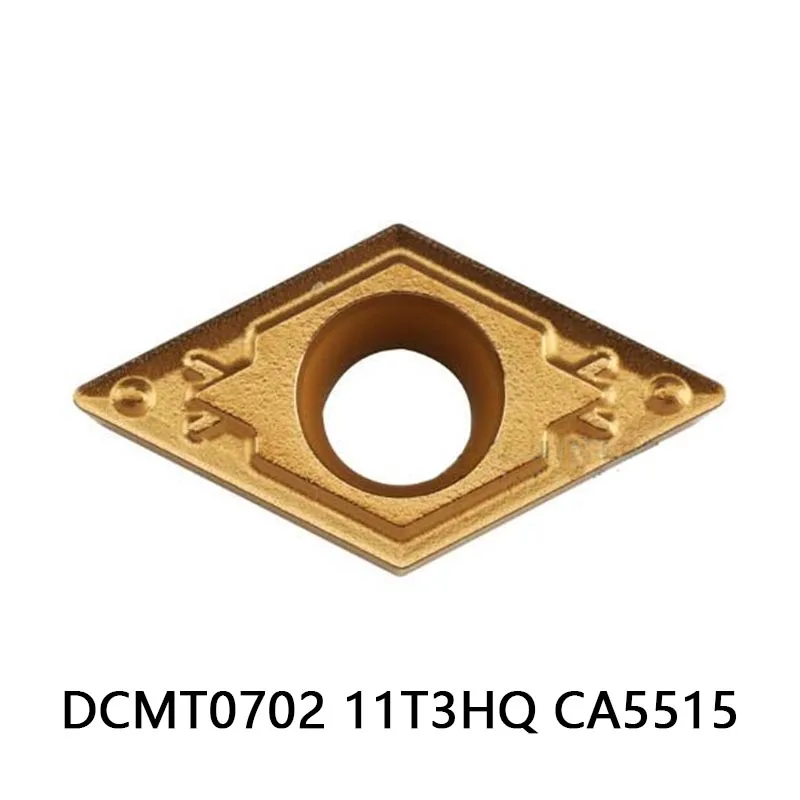 

Оригинальные 10 шт. DCMT070204 DCMT11T304 HQ карбидные вставки для стали DCMT070204HQ DCMT11T304HQ CA5515 токарные инструменты DCMT07 DCMT11T3