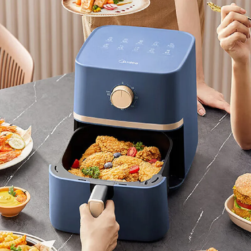 Midea Air Fryer Household 4.2L Oven French Fries Machine No Oil Smoke Electric Fryer High Power Soft Sound 220V