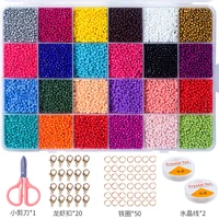 colored acrylic handmade beads kit for diy women bracelet necklace earring craft glass seed beads for jewelry making accessories