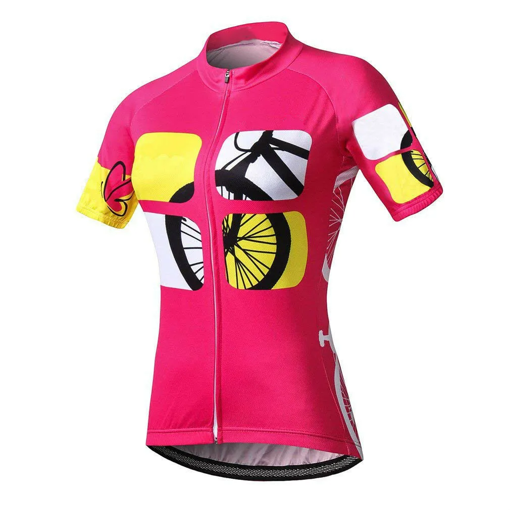 

Ventilation Racing Sport Bicycle High Elasticity Shirt Jersey Women OutdoorSummer Short Sleeve Bike Jersey Ciclismo