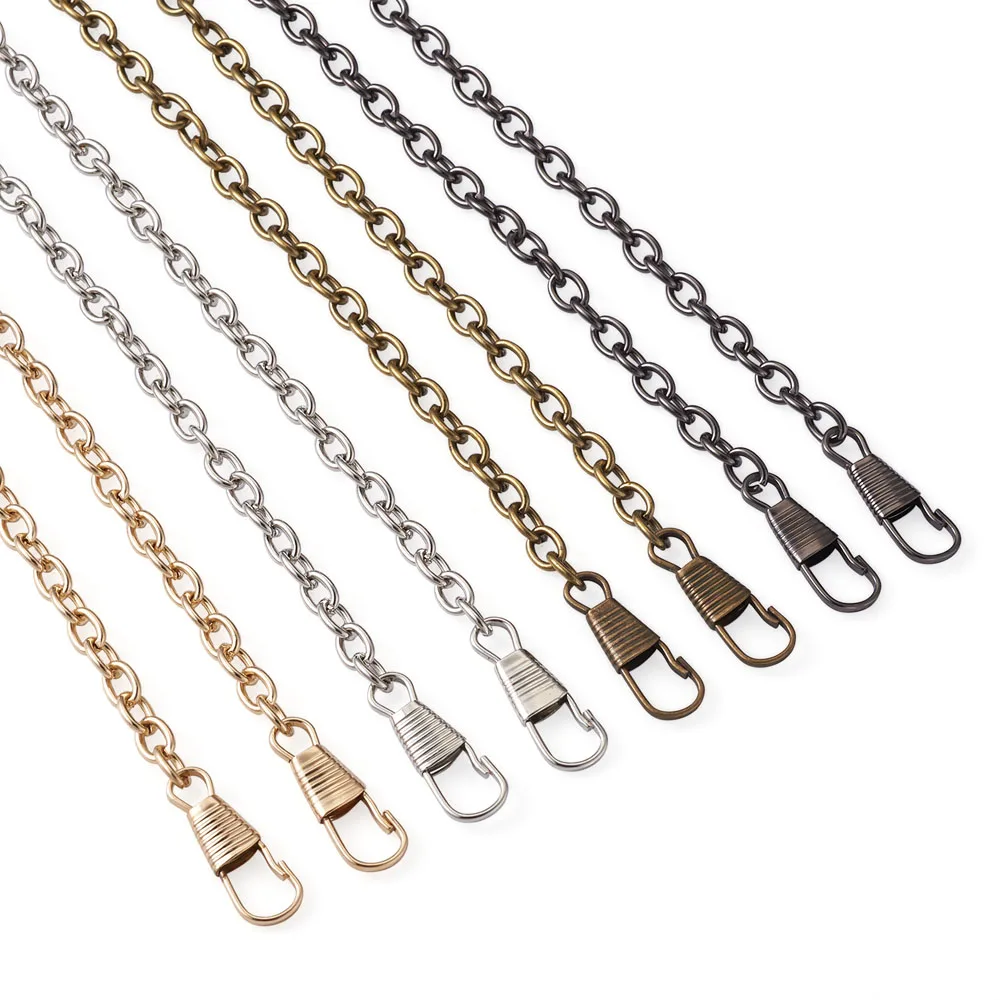 

8pcs/set Bag Strap Chains Iron Cable Chains With Clasps For Women Bag Parts Accessories Handmade Jewelry Decorations 120cm