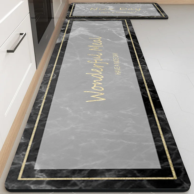 

Kitchen Mat Special Erasable Resistant Dirt Household Entrance Doormat Water Absorption Oil Non-slip Rubber Bottom Floor Carpet