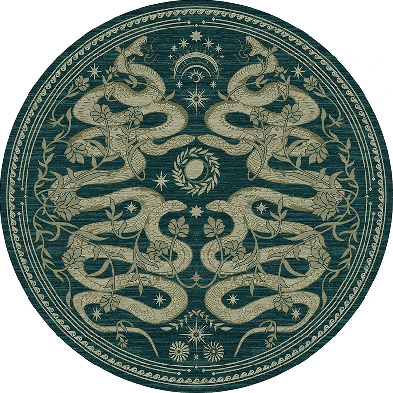 

Круглый винтажный ковёр с змеей из полиэстера для гостиной Alfombra De Sala De Estar