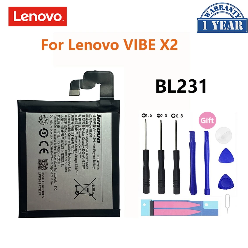 

Оригинальный новый аккумулятор Lenovo X2 2300 мАч Li-Ion BL231 сменные батареи для Lenovo VIBE X2 X 2 BL 231 BL-231 S90 S90u