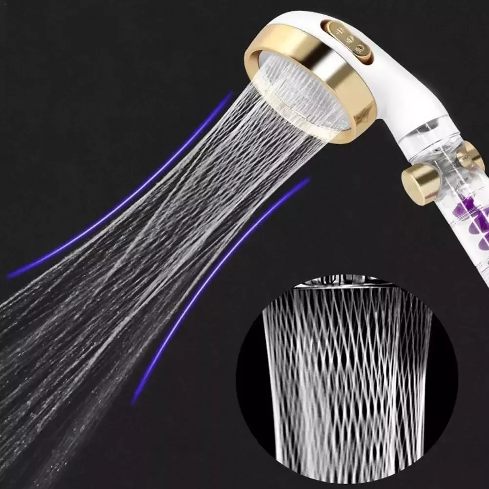 

Turbo Shower Head High Pressure Water Saving Spray Shower Head Bathroom Hand-held Pressurized Massage Shower Head
