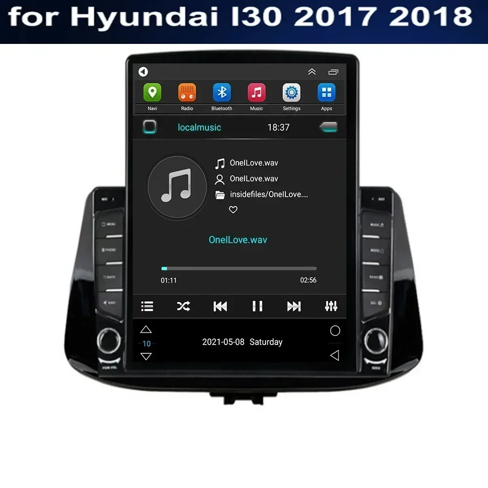 Для Tesla Style 2Din Android 13 Автомобильный радиоприемник для Hyundai I30 2017-2035 Мультимедийный