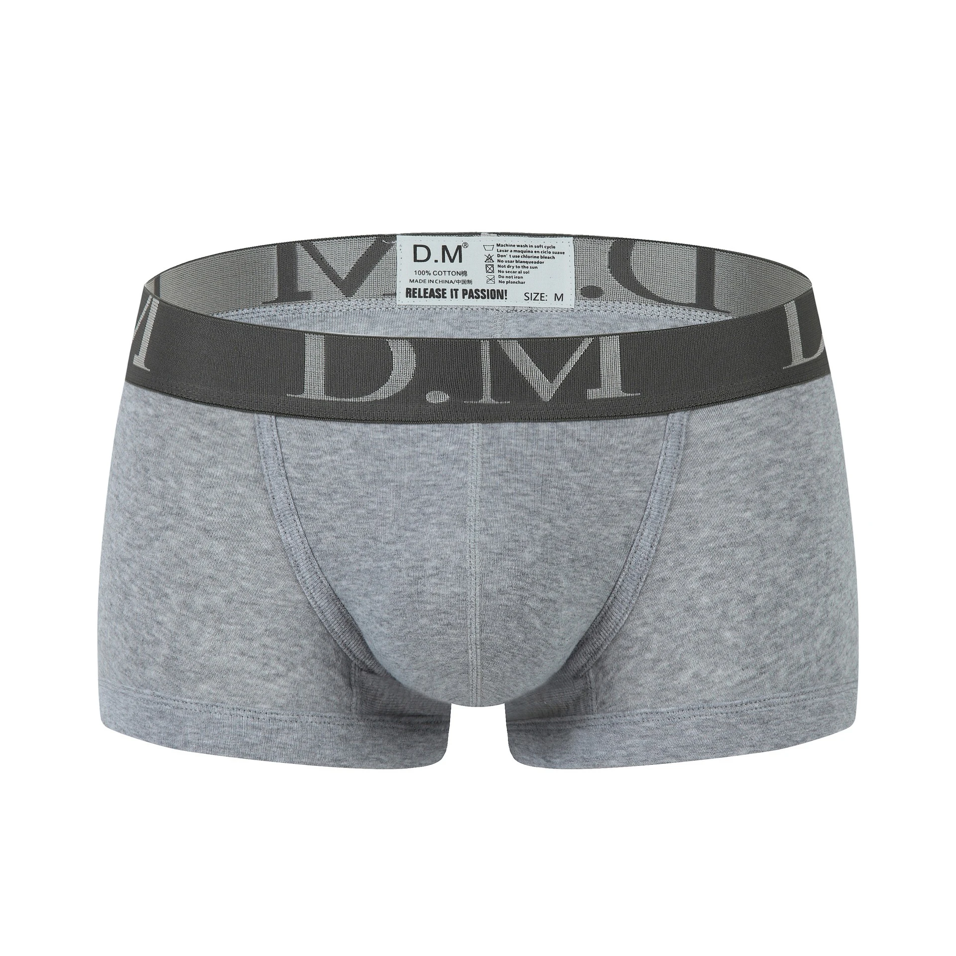 Men's Underwear Pouch Convex Design Comfortable Cotton Boxers Double Layers Low Waist Sexy Boxer Under Shorts Panties for Men