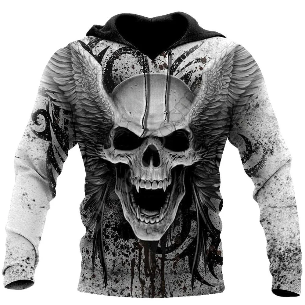 

Men's oodies Sweatsirt 3D Print orror Skull Streetwear arajuku Pullover ip op Jacket Men Women Tracksuit Oversized oodie