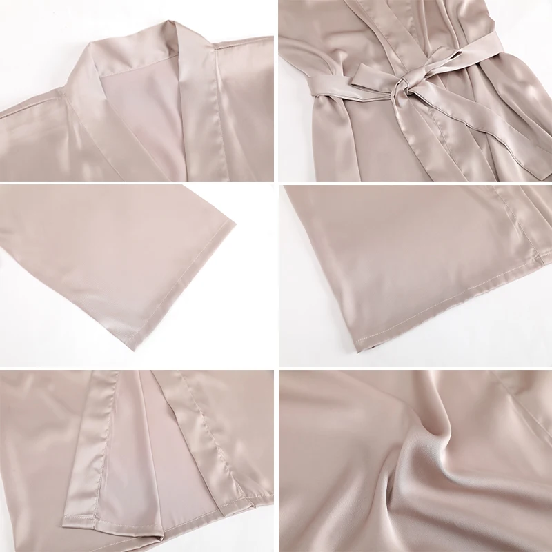 Long Chiffon Satin Robes Personalized Bridal Robe Garland Printing Full Robe Wedding Silk Bridesmaid Robes Women Night Dress