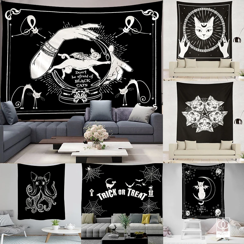 

Cat Head Tapestry Tapestry of Cute Animals Suitable for Dining Room Bedroom Wall Abstract Decoration Aesthetics Home Decor