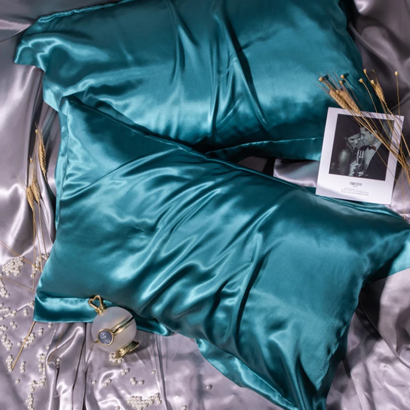 100% Pure Silk Pillowcase Queen King Size for Hotel Home Soft Healthy Cushion Pillow Cover Silk Pillowcase Silk Pillow Case