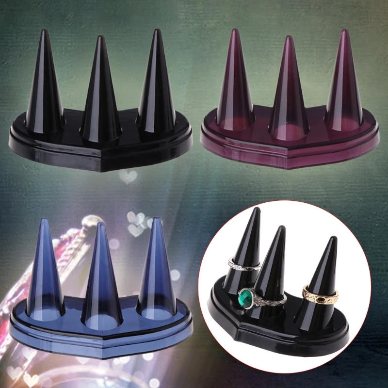 

Держатель для колец на палец, 3 крепления, подставка для хранения украшений, аксессуары для стойки