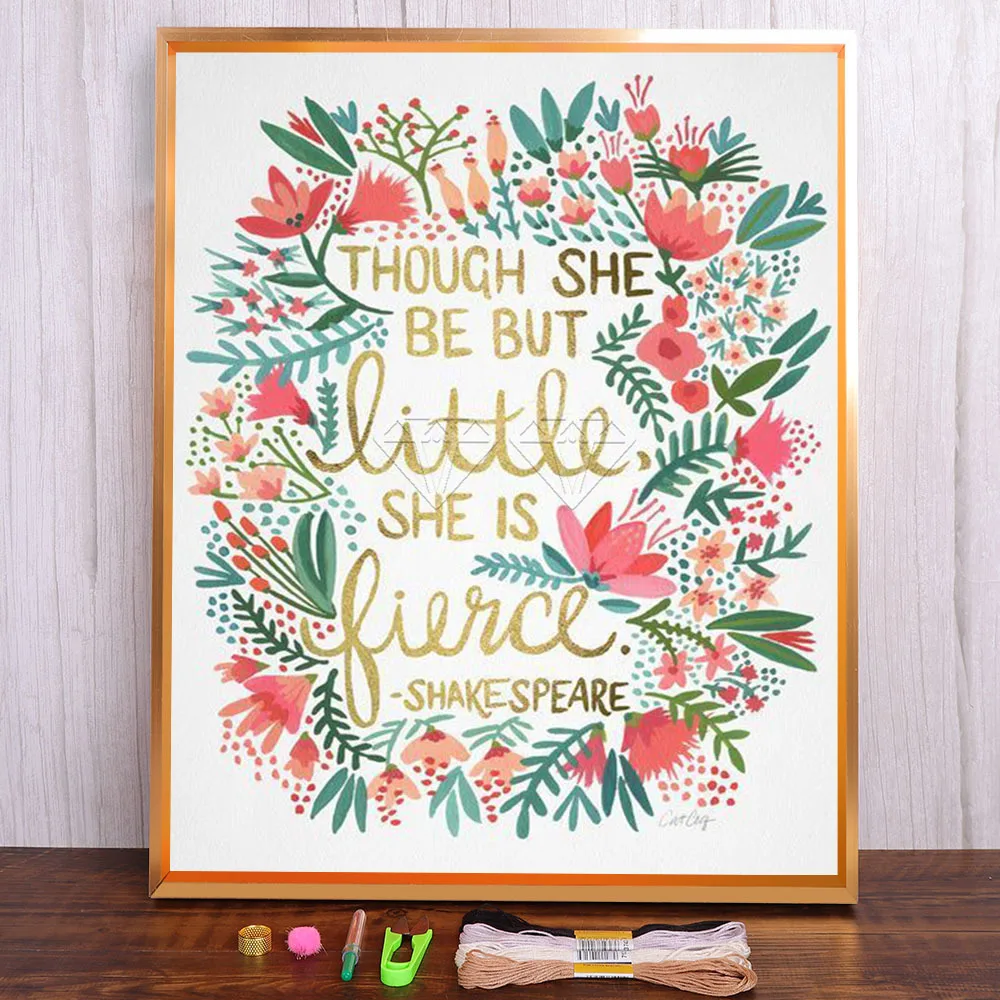 

Greeting Card Love Text Printed Canvas 11CT Cross Stitch Embroidery Complete Kit DMC Threads Handicraft Craft Sewing Mulina