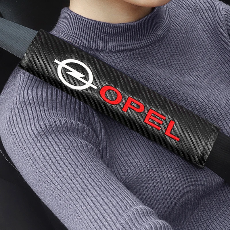 

1/2PCS Car Styling Emblem Badge Decoration Shoulder Seat Belt Cover For Opel Astra h g j k Insignia Corsa Mokka Vectra C Zafira