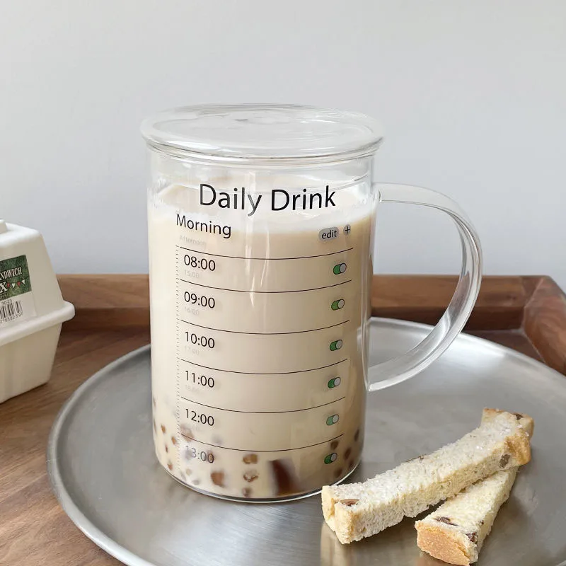 Кружка для воды 1000 мл термостойкие стеклянные чашки девочек бесплатная доставка