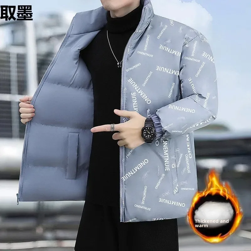 Двустороннее пригодное для носки хлопковое мужское утепленное пальто с флисовой