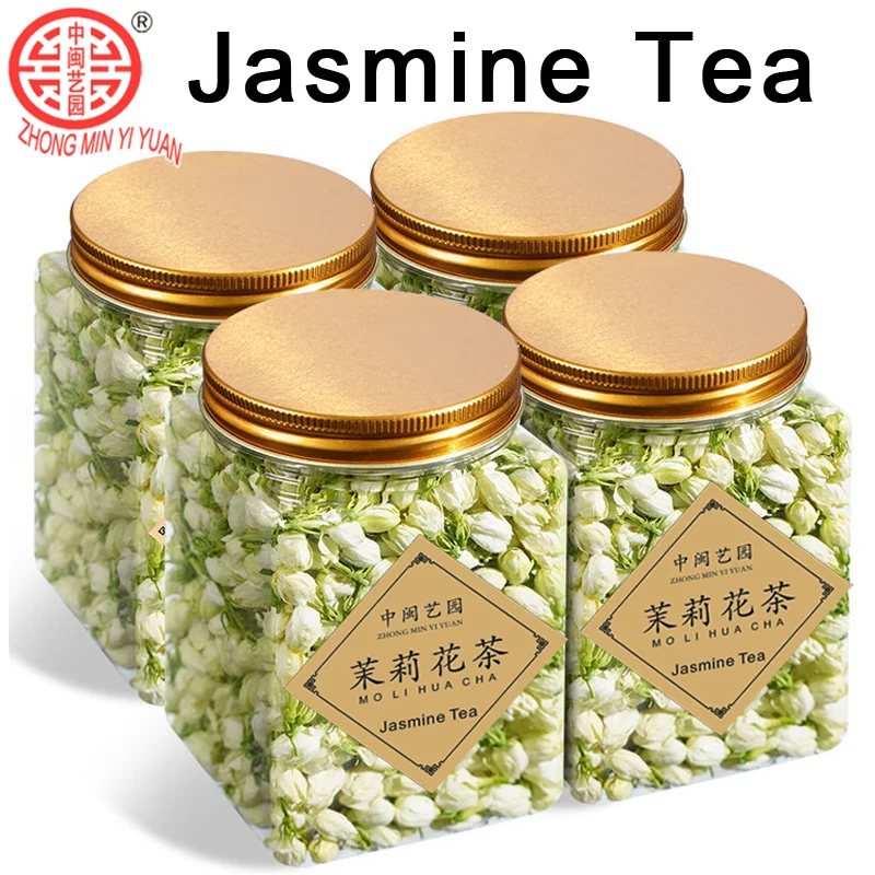 

zhong min yi yuan tea New Jasmine Tea Jasmine Bud Fresh Flower Tea Exquisite Canned 30g Gift Office Home Drink No Teapot