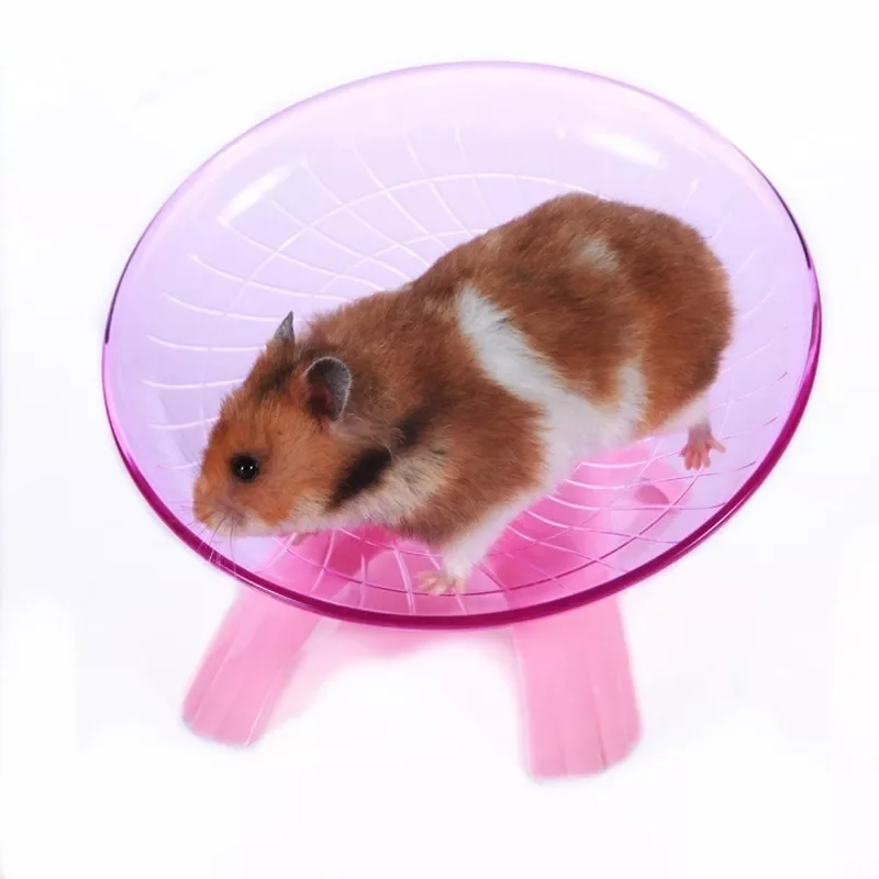 

NEW2023 2022 Pet Hamster Flying Saucer Exercise Wheel Hamster Mouse Running Disc Toy Cage Accessories