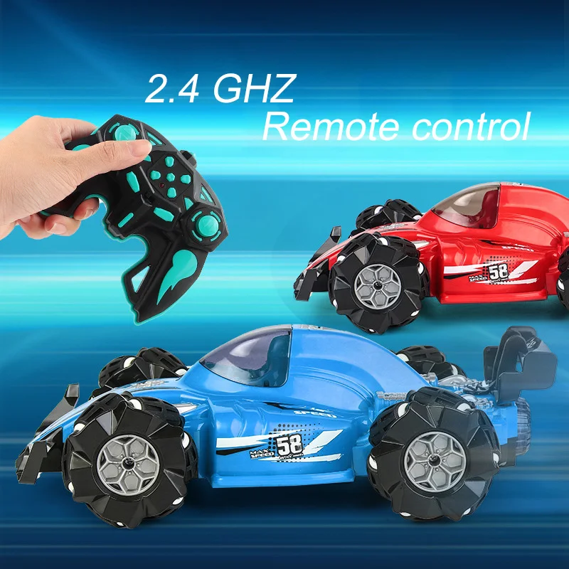 

2.4G Four-wheel Drive Drift Stunt Car Lateral Drift Climbing Children's Remote Control Car with Music and Lights Racing