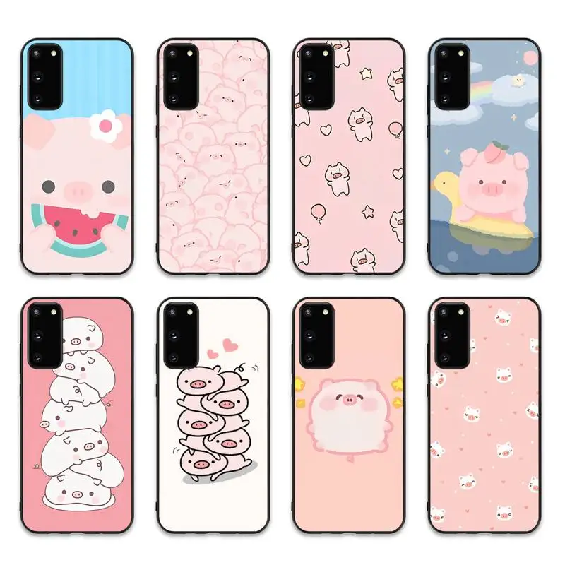 

Cartoon Cute Pig Phone Case for Samsung S20 lite S21 S10 S9 plus for Redmi Note8 9pro for Huawei Y6 cover