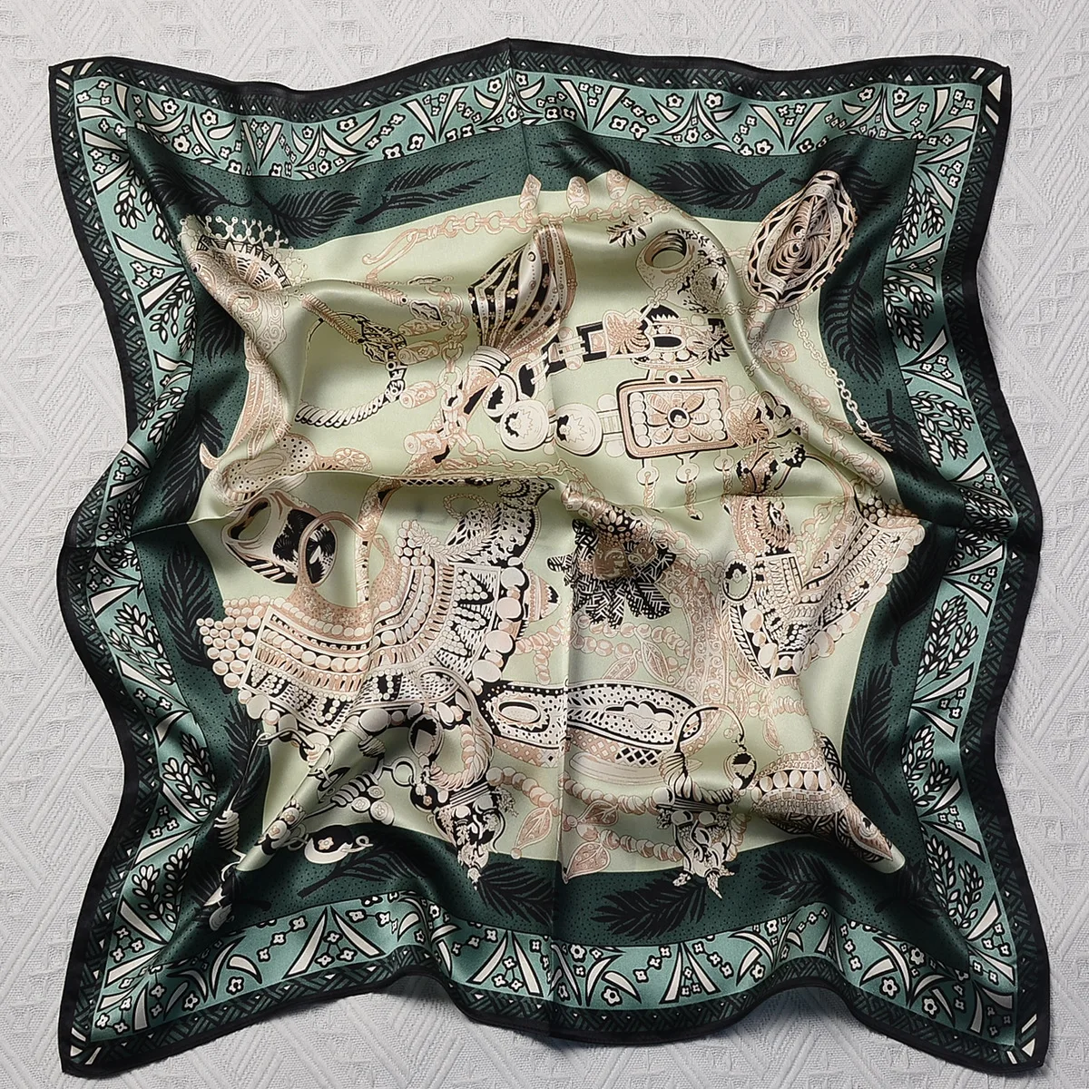 

100% Mulberry Silk Scarf Women Small Square Scarves Fashion Bag Handle Ribbons Elegant Ladies Brand Headband Female Bow Ties