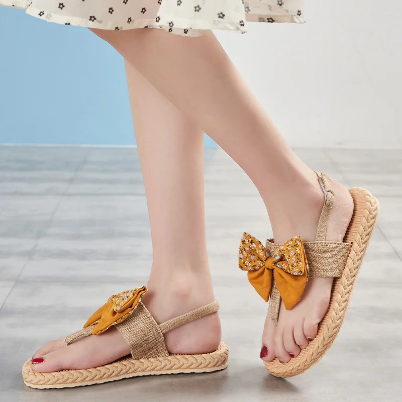Летние шлепанцы женские сандалии Женская обувь в богемном стиле пляжные с милым