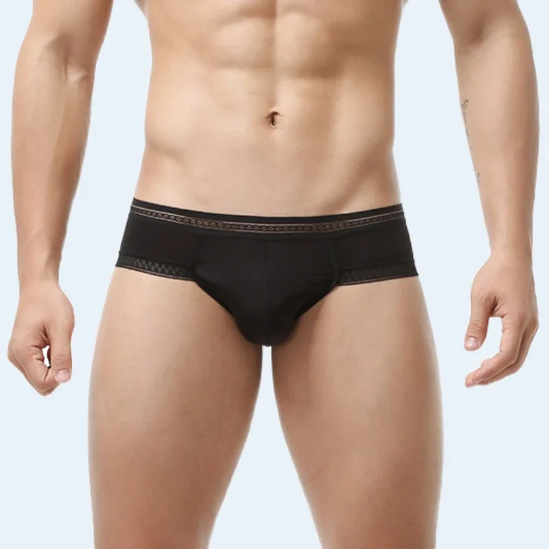 Трусы-брифы мужские прозрачные из вискозы