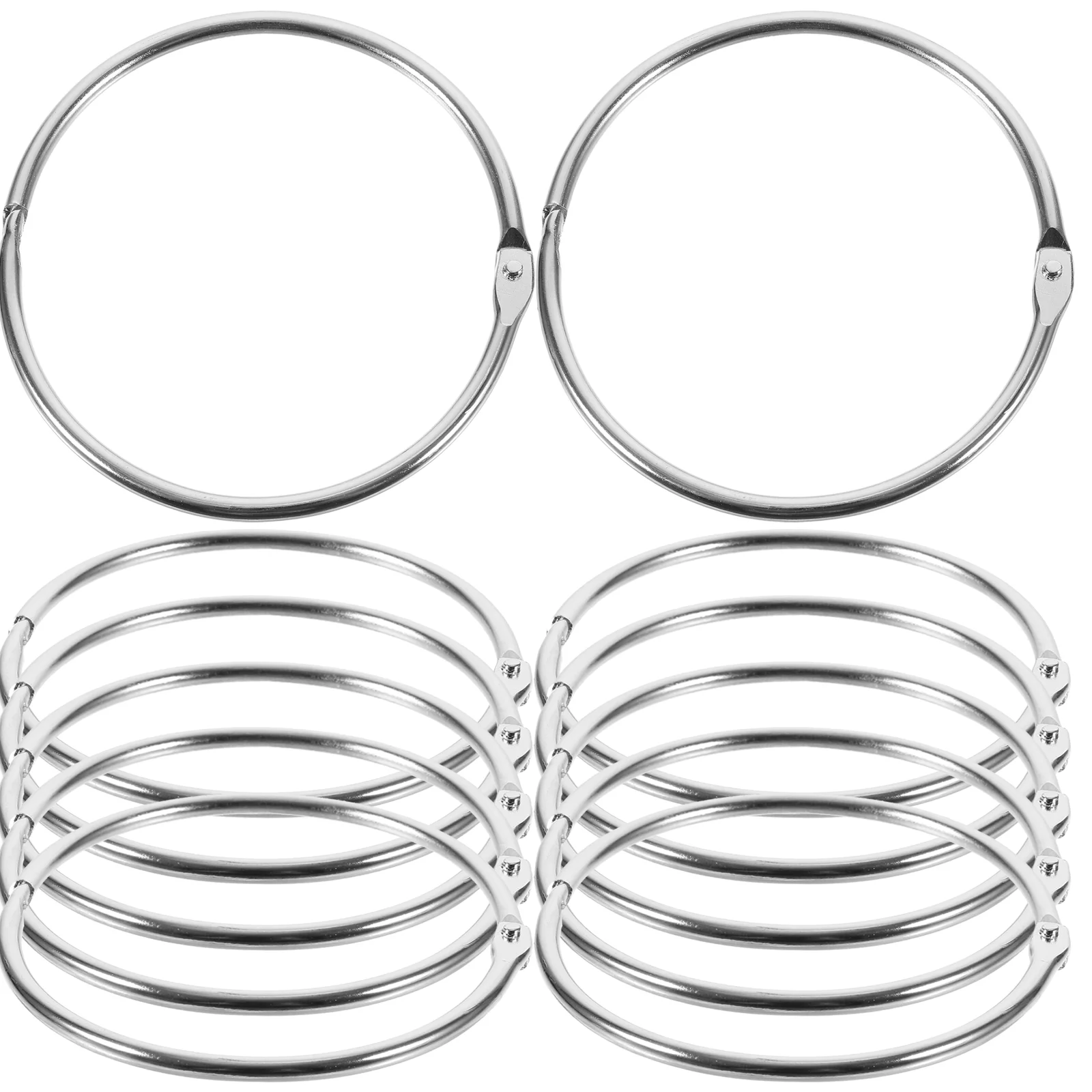 

12Pcs DIY Binder Rings Reusable Photo Ablum Rings Loose Leaf Binder Rings Scrapbooking Binder Rings