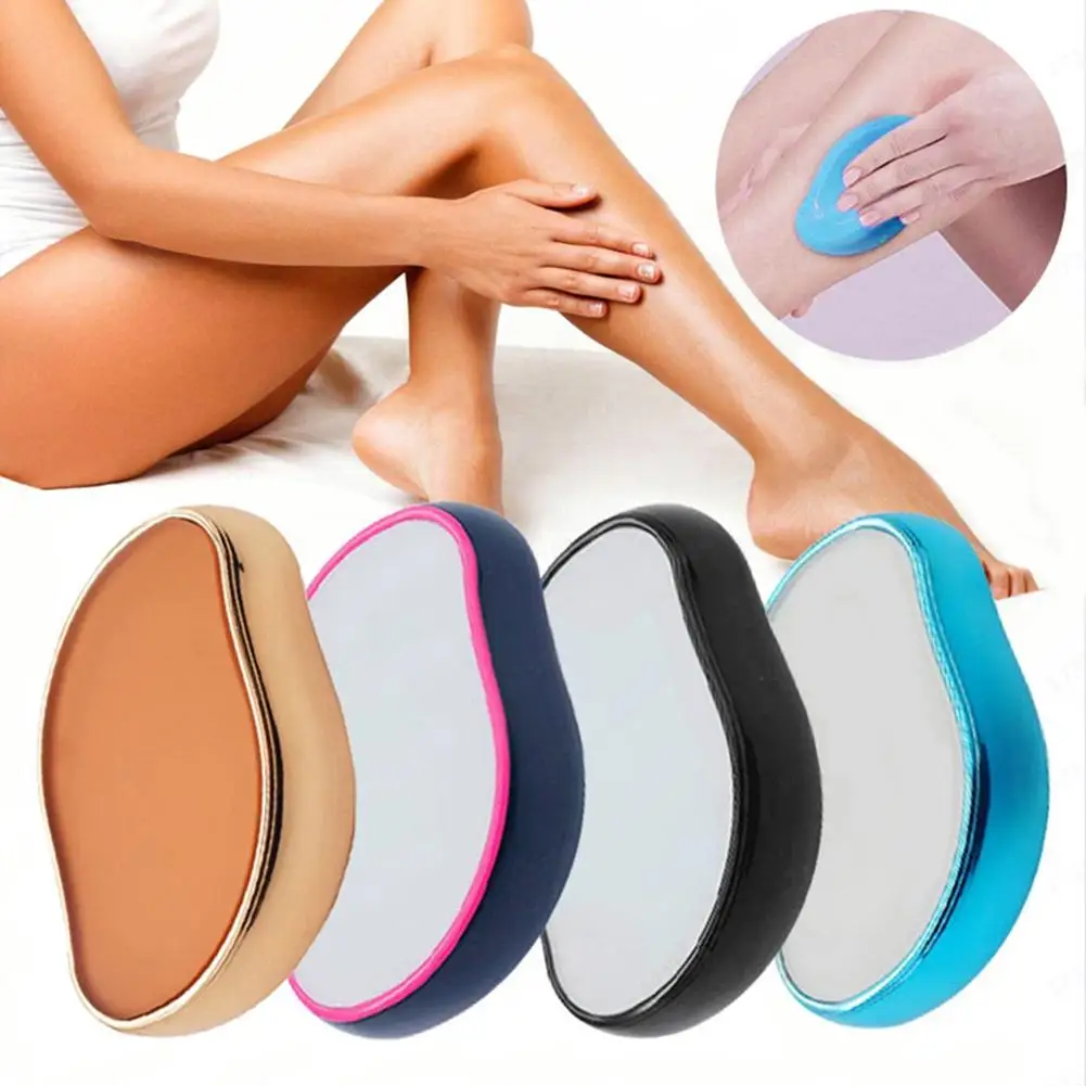 

1 Set Reusable Hair Remover Stone Washable Painless Smooth Hair Eraser Removal Device + 4 Disposable Shavers For Body Beauty