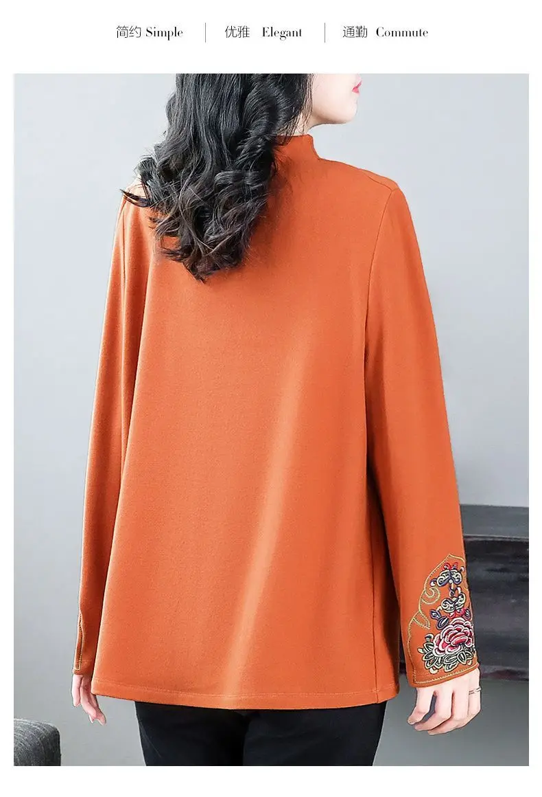 Большое женское бархатное пальто с вышивкой на толстой подошве осень/зима новый